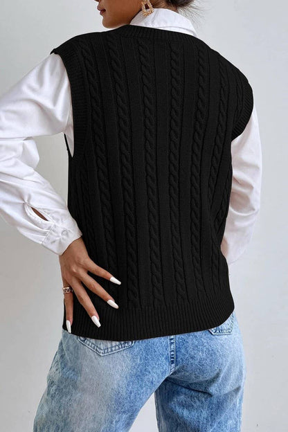 Cable Knit Sweater Vest