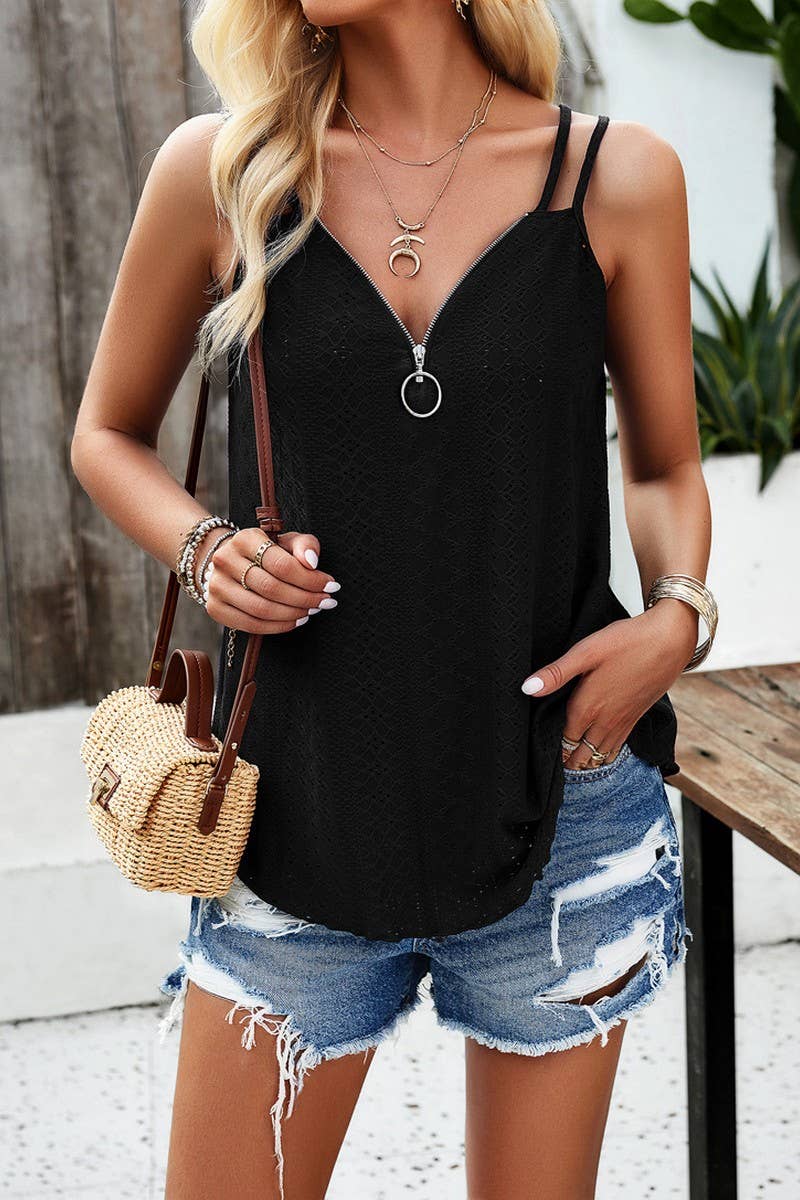 Loose Casual Halter Top (Two Colors)