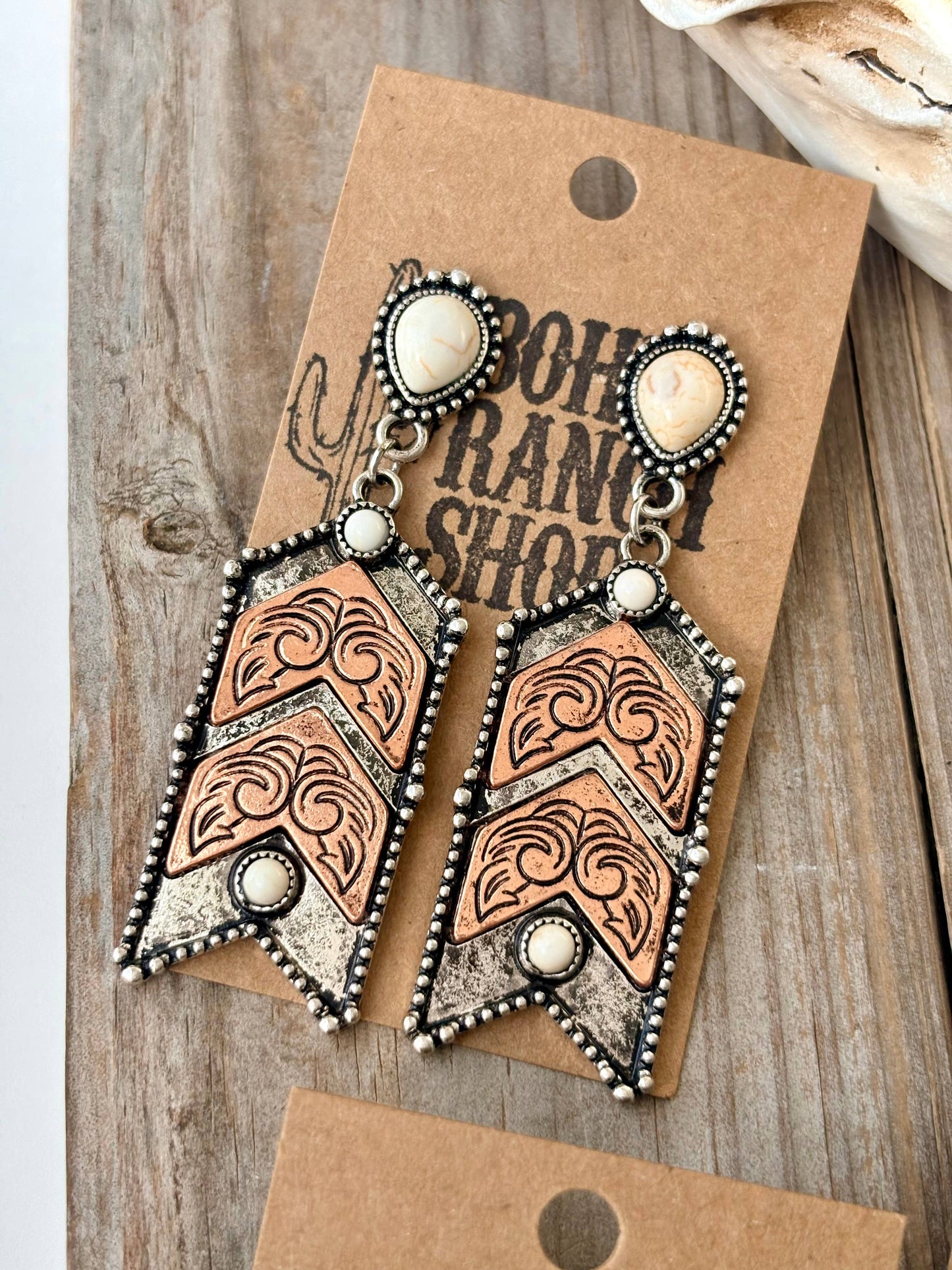 Chevron Dangle Earrings