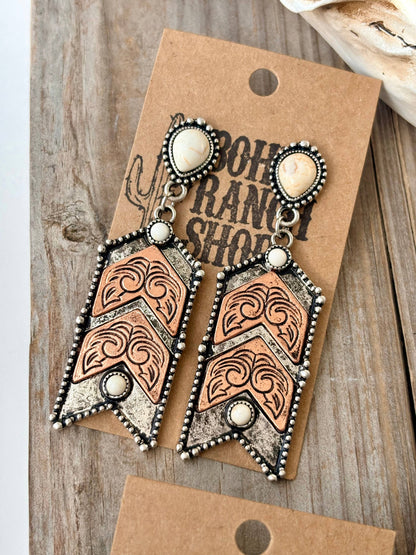 Chevron Dangle Earrings