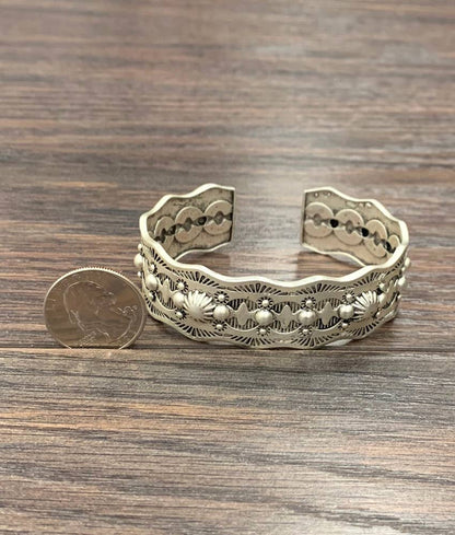 711237, Brass Concho Cuff Bracelet