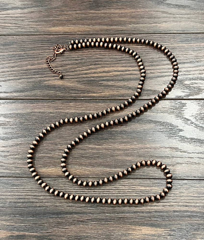 733406, Copper Navajo Bead Necklace