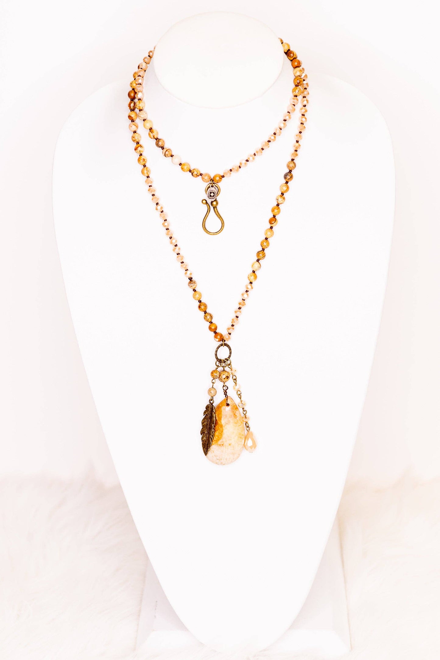Meadow Necklace in Taupe Mix