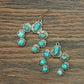 Squash Blossom Turquoise Earrings