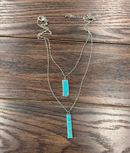 Double Bar Turquoise Necklace