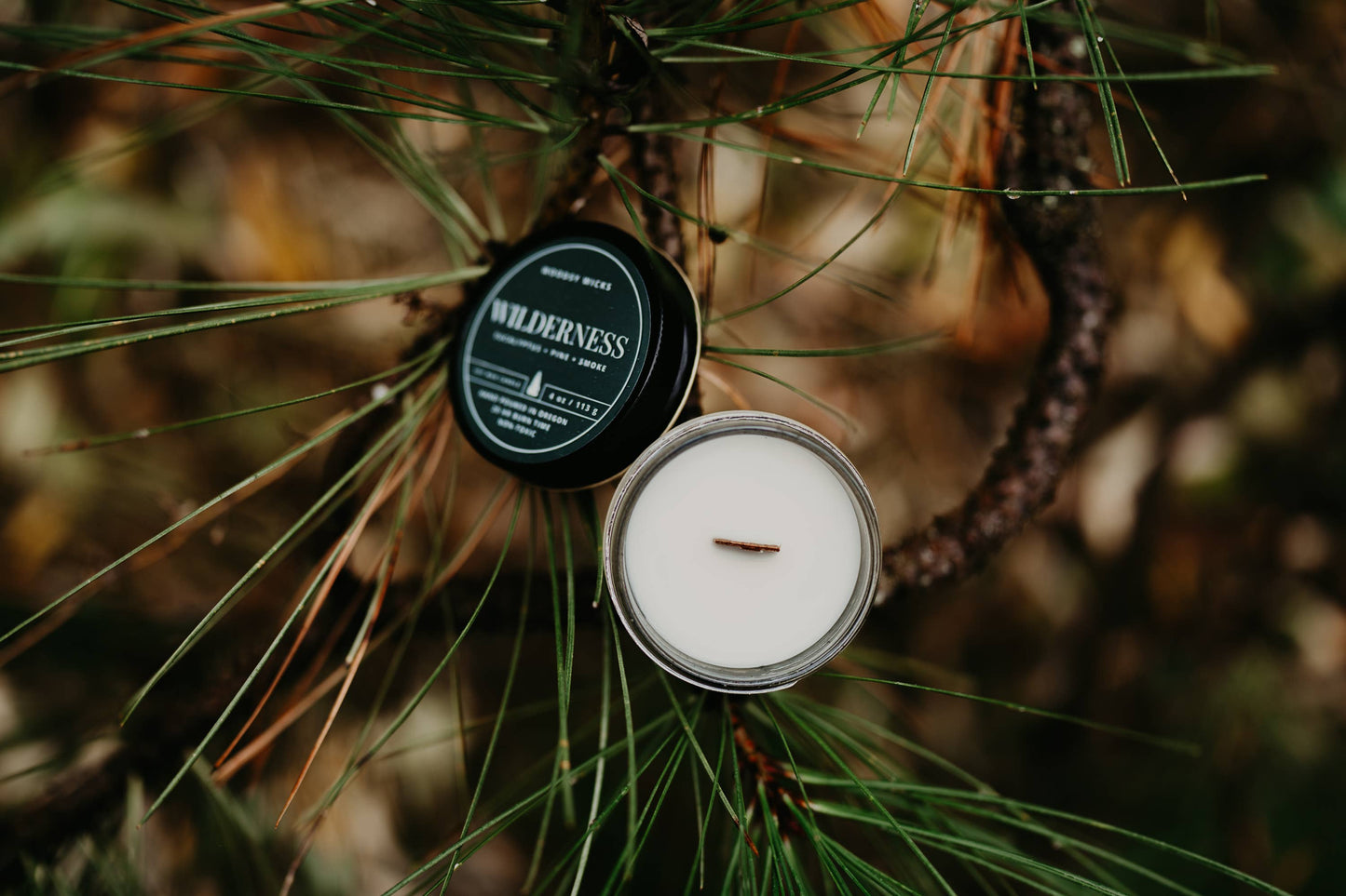 Tree Scented Wood Wick Candle