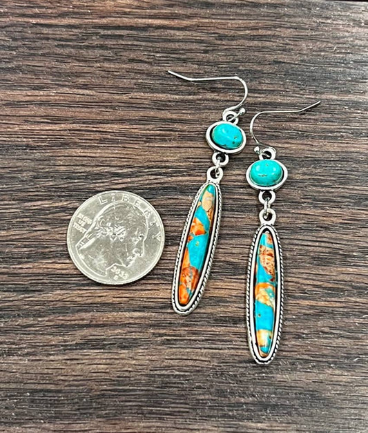 Gemstone Turquoise Earrings