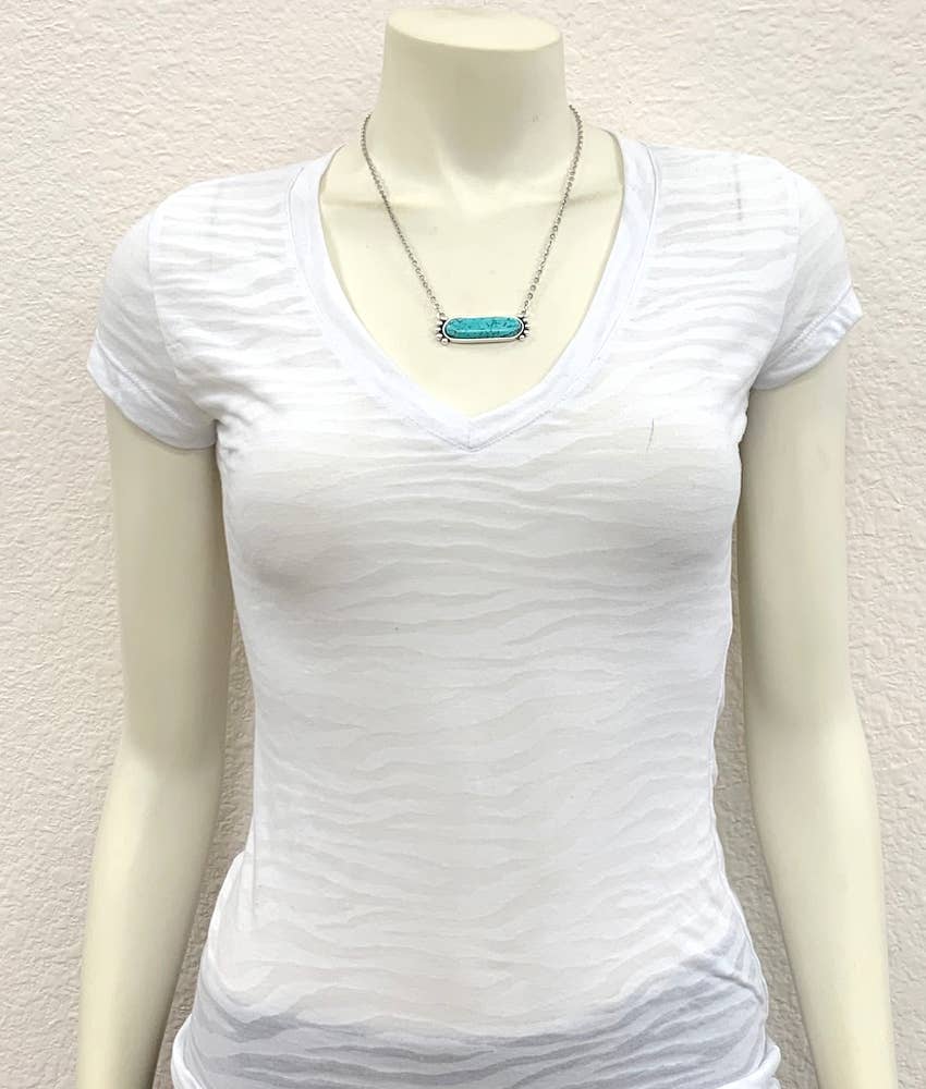 734049, 16-inch Turquoise Necklace Earrings Set