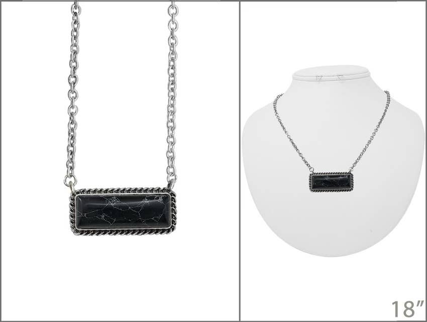 Western Stone Bar Necklace