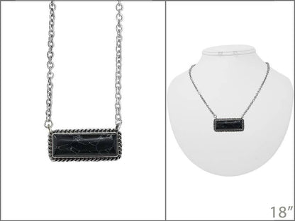 Western Stone Bar Necklace