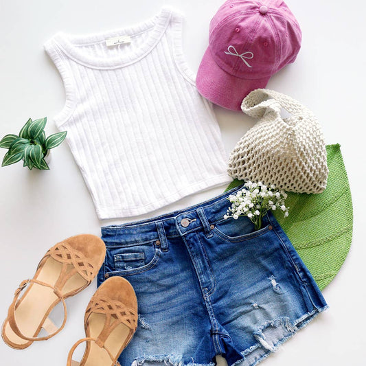 Ribbed Crop Tank Top
