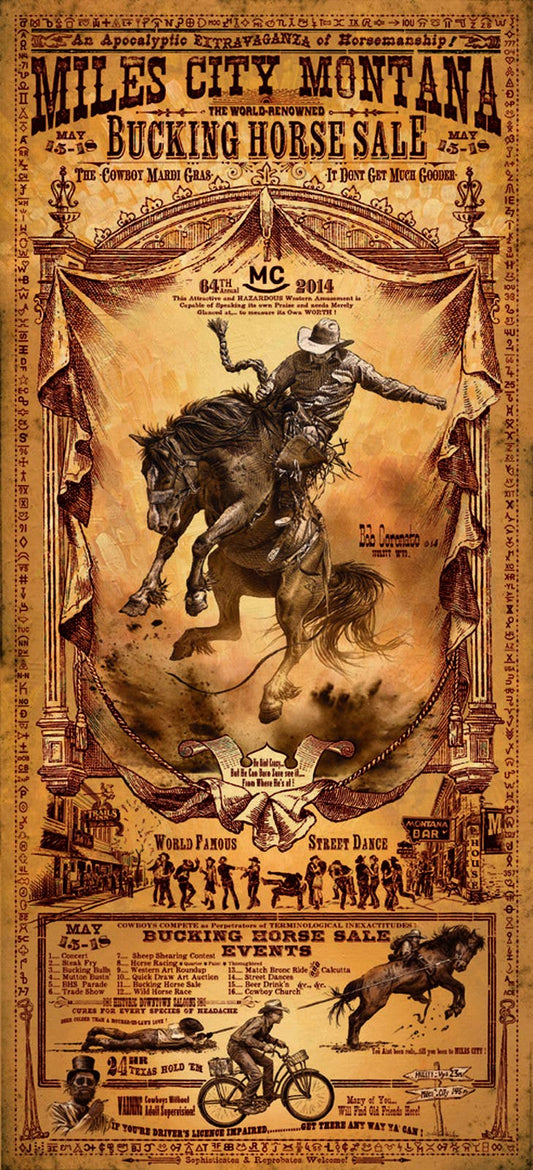 Miles City, Montana: (Paper)-Rodeo Poster - Unsigned