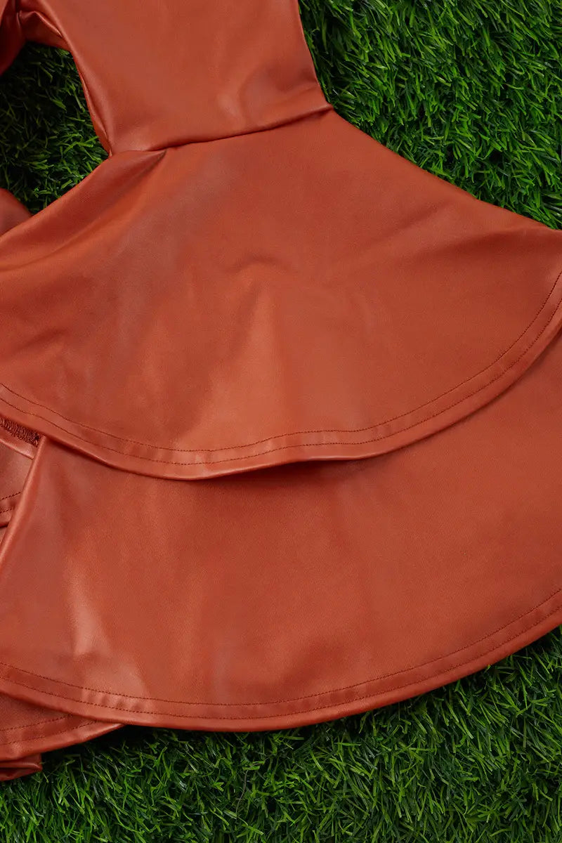 RUST LEATHER DOUBLE LAYER BOTTOMS