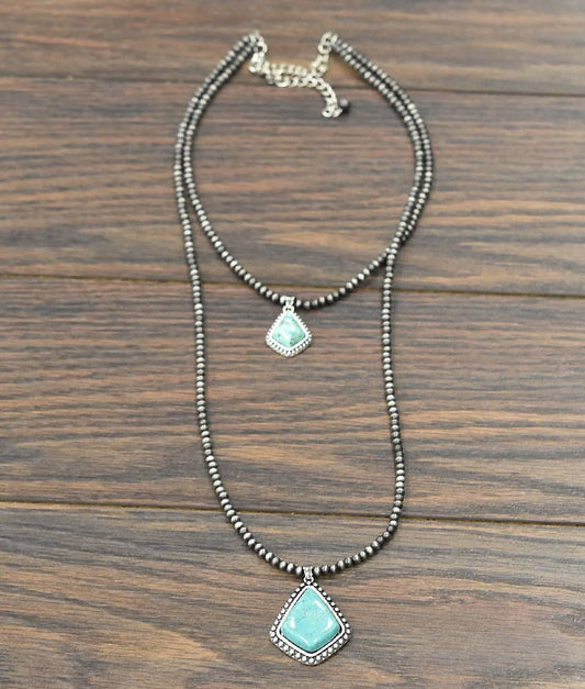 733497, Navajo Bead, Turquoise Necklace