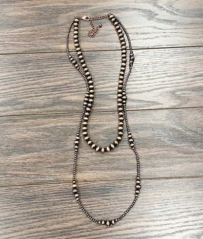 736058, Handmade Copper Navajo Bead Necklace