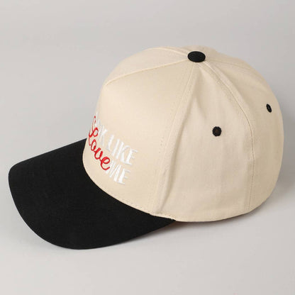 You Look Like You Love Me Embroidery Trucker Hat: Denim / ONE SIZE