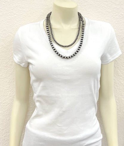 737053, Handmade 24" Navajo Bead Necklace