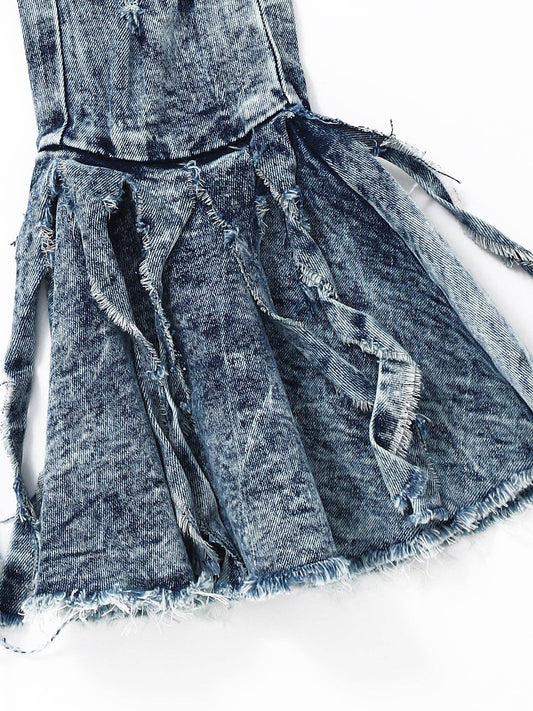 The Swayzie Tassels Flare Girls Jeans