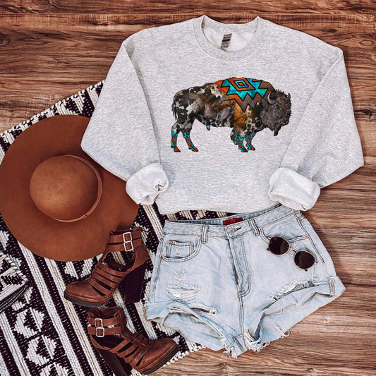 Aztec Buffalo Sweatshirt