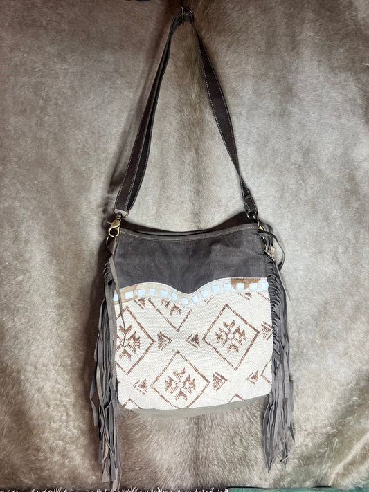 Brown Aztec Crossbody Purse