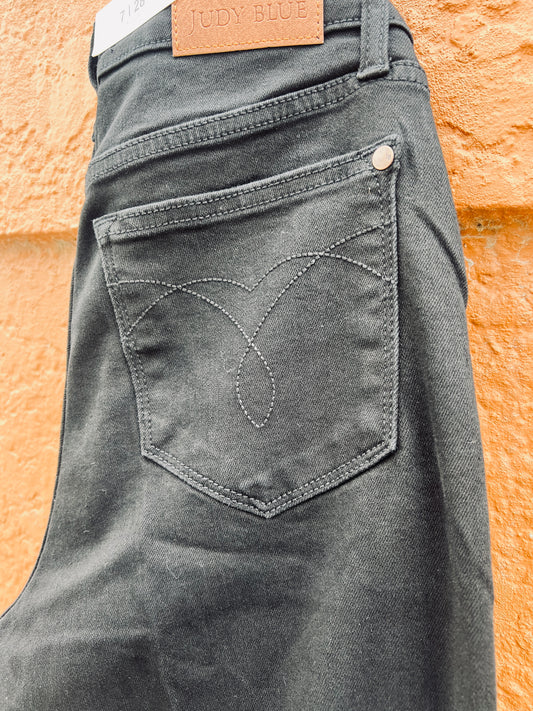 Retro Wide Leg Black Jeans
