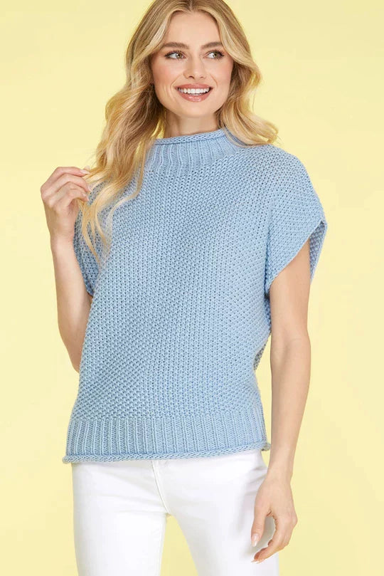 Solid Crop Shoulder Sweater