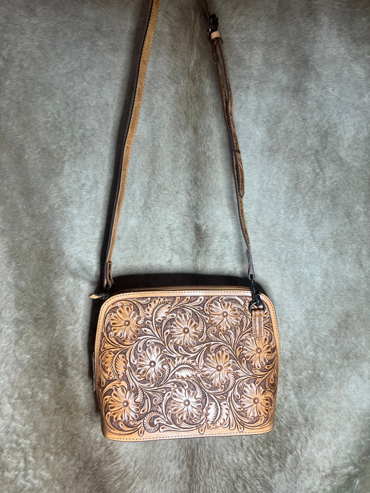 Leather Flower Purse