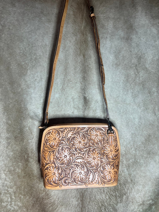 Leather Flower Purse