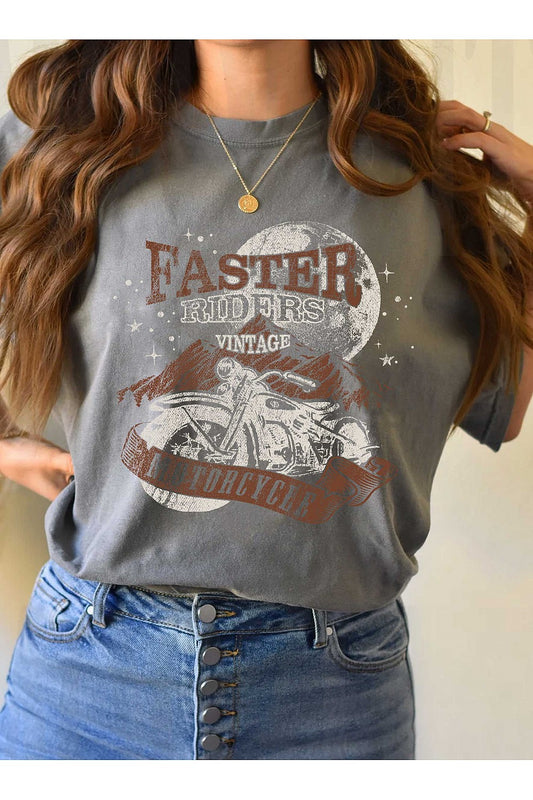 Faster Riders Vintage Motorcycle Tee