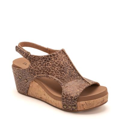 Carley Leopard Print Wedge