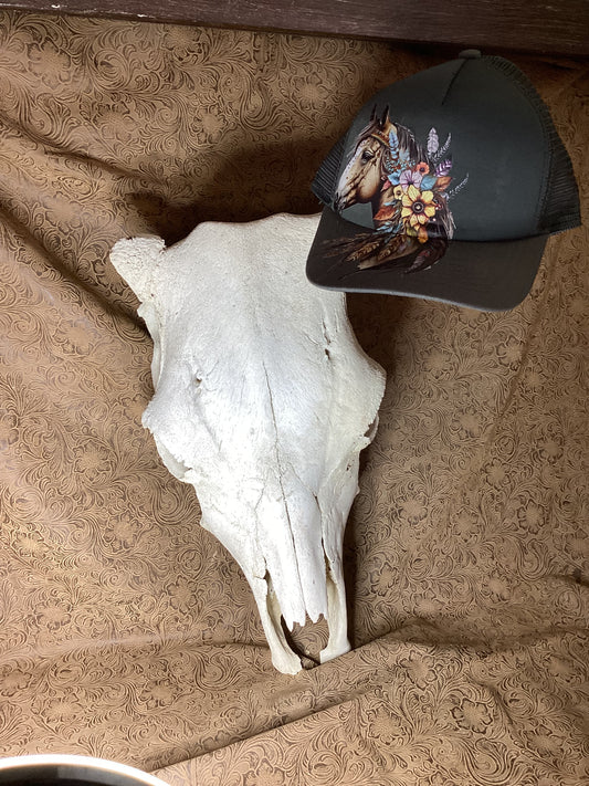 Horse with Flowers Hat