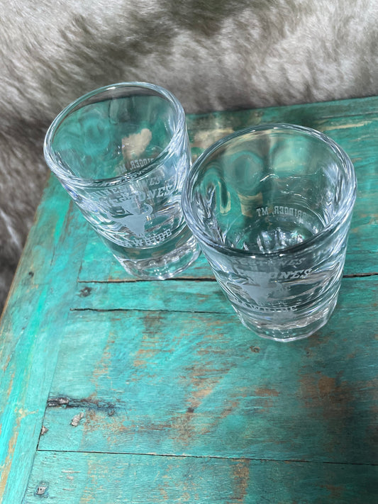 Rhinestones-N-Rawhide Shot Glass
