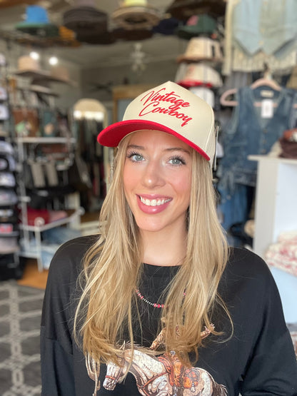 Vintage Cowboy Embroidery Hat