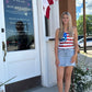 American Flag Sequin Top