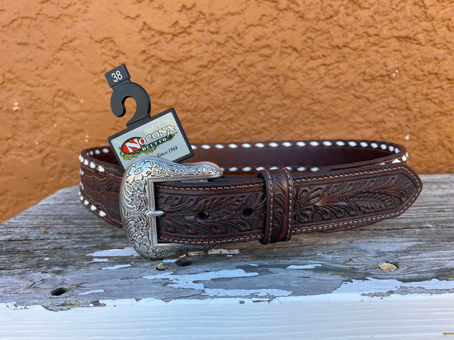 Nocona Brown Southwest Aztec Belt