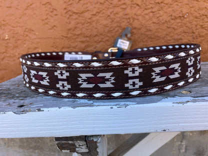 Nocona Brown Southwest Aztec Belt