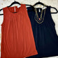 Round Neck Tank W/ Back Pearl Button