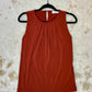 Round Neck Tank W/ Back Pearl Button