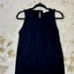 Round Neck Tank W/ Back Pearl Button
