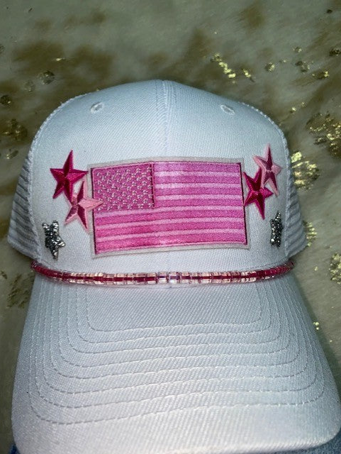 Pink American Trucker Hat