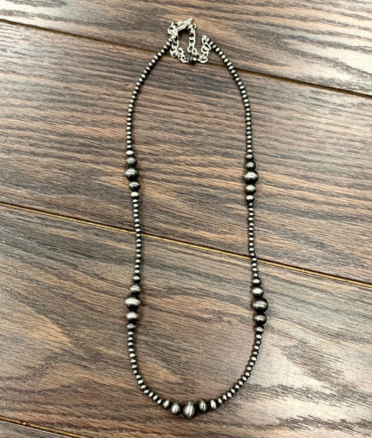 Tiny Silver Navajo Pearl Necklace