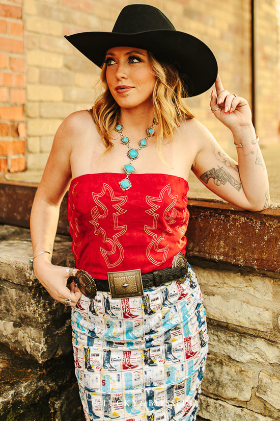 Boot Stitch Suede Corset Top – Rhinestones-N-Rawhide