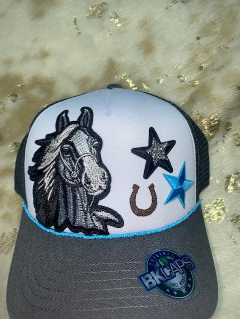Turquoise Horse Custom Trucker Hat