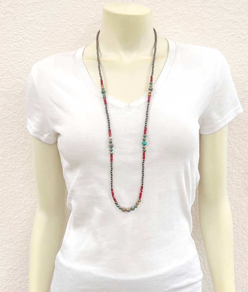 Handmade Polish Navajo Gemstone Necklace