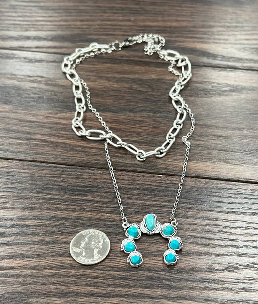 735302, Squash Turquoise Necklace