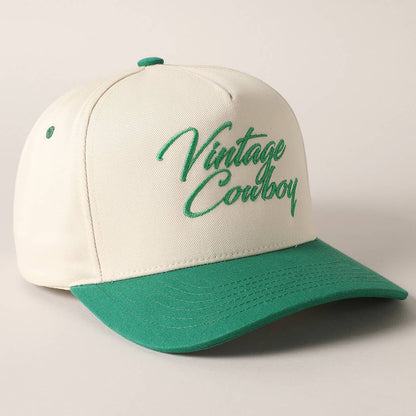 Vintage Cowboy Embroidery Hat