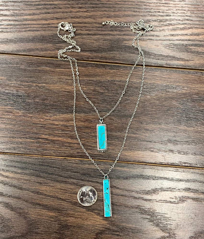Double Bar Turquoise Necklace