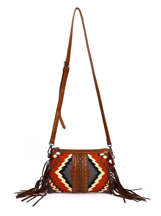 Fringe Aztec Western Crossbody Bag