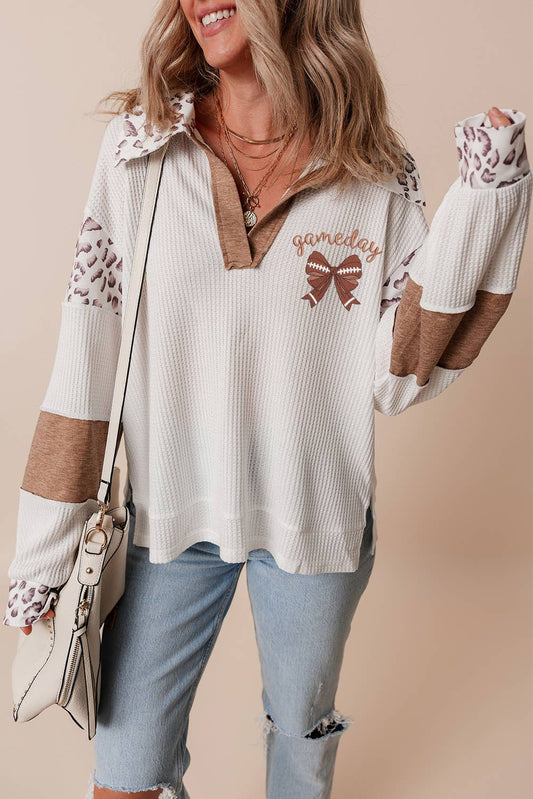 GAME DAY Leopard Top