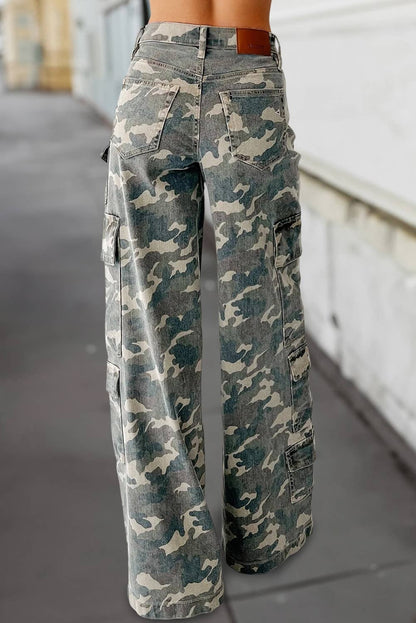 Camouflage Wide Leg Pants